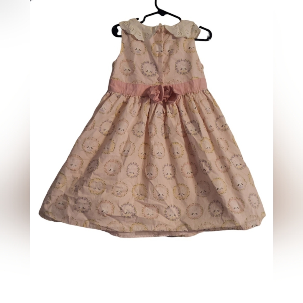 "GYMBOREE", Size 5T, Light Pink Dress W/ Bunny Rabbits. - Picture 2 of 2